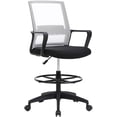 thumbnail image 1 of BestOffice Tall Drafting Office Chair, Lumbar Support, Adjustable Arms, Swivel Rolling for Adults(White), 1 of 7