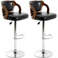 thumbnail image 1 of BestOffice Modern Bar Stool Set Of 2 Beech Barstools Height Adjustable Counter Stools PU Leather For Home Kitchen Dining Room Stools,Black, 1 of 7
