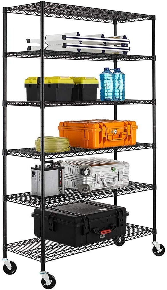 BestOffice NSF wire shelving unit 6tier large storage adjustable steel