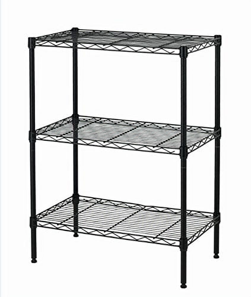 BestOffice 3-Shelf Adjustable Metal Storage Shelves Wire Shelving Unit Organizer Wire Rack 450lbs Capacity for Small places Kitchen Garage