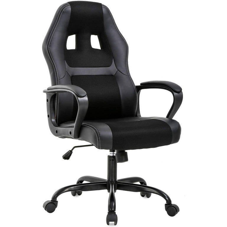 BestOffice Ergonomic Office Chair Lumbar Support Swivel Rolling for Women Men Black