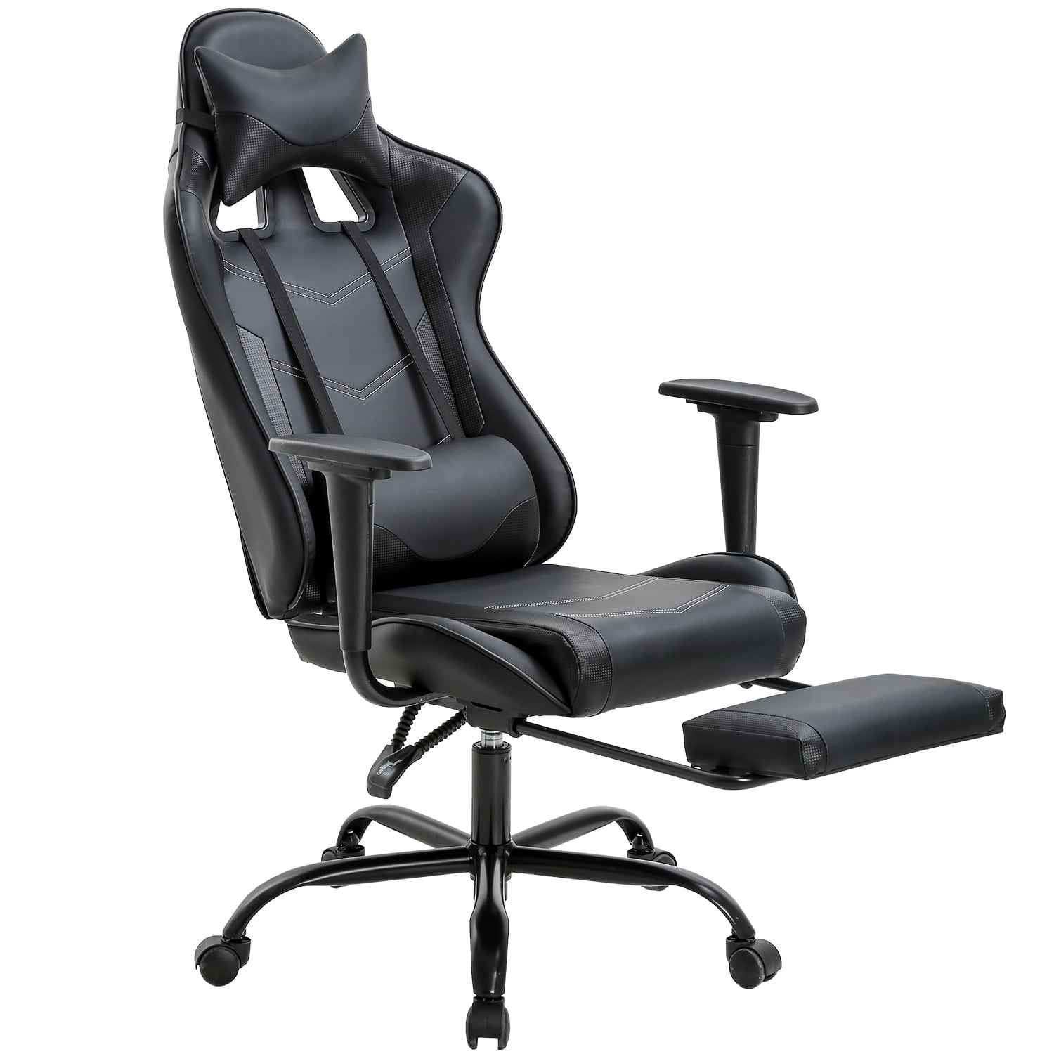 Ergonomic PC Gaming Chair with Footrest Black Ghana Ubuy
