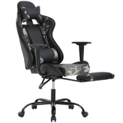 BestOffice Racing Style Gaming Chair with Adjustable Pillows and Footrest for Adult GamersCamo