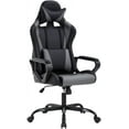 thumbnail image 1 of BestOffice Racing Style Gaming Chair with Adjustable Pillows and Reclining Backrest for Unisex Gamers(Grey), 1 of 7