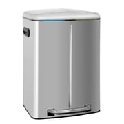 BestOffice Stainless Steel Trash Can 10 Gallon/ 40L  Bathroom Step Trash Bin Fingerprint-Proof