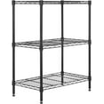 thumbnail image 1 of BestOffice Wire Shelving Cart Unit 3 Shelves Shelf Rack Layer Tier,Black, 1 of 5