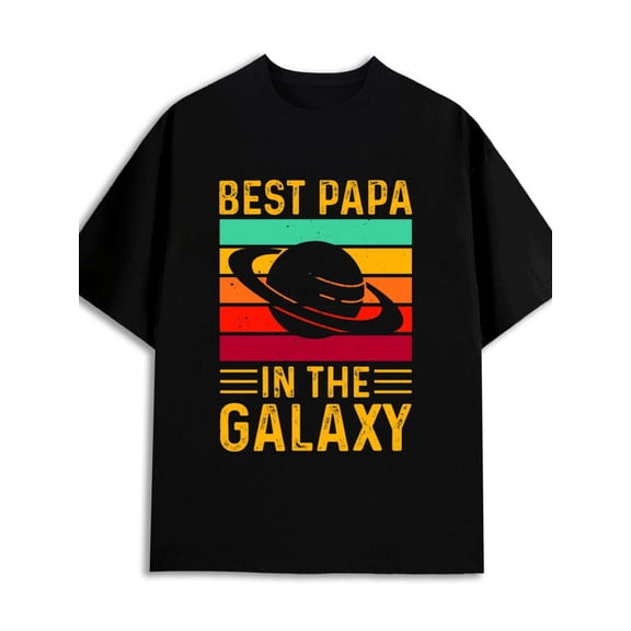 BestPapaGalaxyT 180G 100% Cotton 180G 100% Cotton men's retro design your own elegantly black Fashion Unisex Shirt Printed tshirts Retro Unisex Shirt Graphic Tee tshirts new years gifts