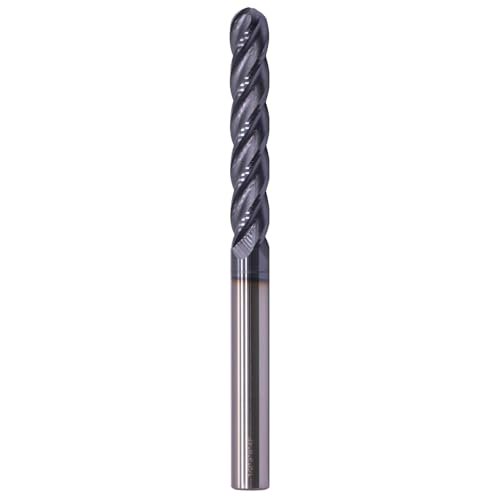 BestParts High Performance Ball Nose Solid Carbide Long End Mill - AlTiN Coated, 30 Degree Helix, 4 Flute, 1/2" Cutting Diameter, 1/2" Shank Diameter, 3" Length of Cut, 6" Overall Length$$Tools