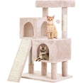 thumbnail image 1 of BestPet 36" Cat Tree, Tower with Scratching Posts, Multi-Level Furniture, Cat Cave & Toys, Beige, 1 of 7