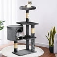 thumbnail image 1 of BestPet 36" Tall Multi-Level Cat Tree Tower Condo, Light Gray - Perfect for Active Cats, 1 of 7