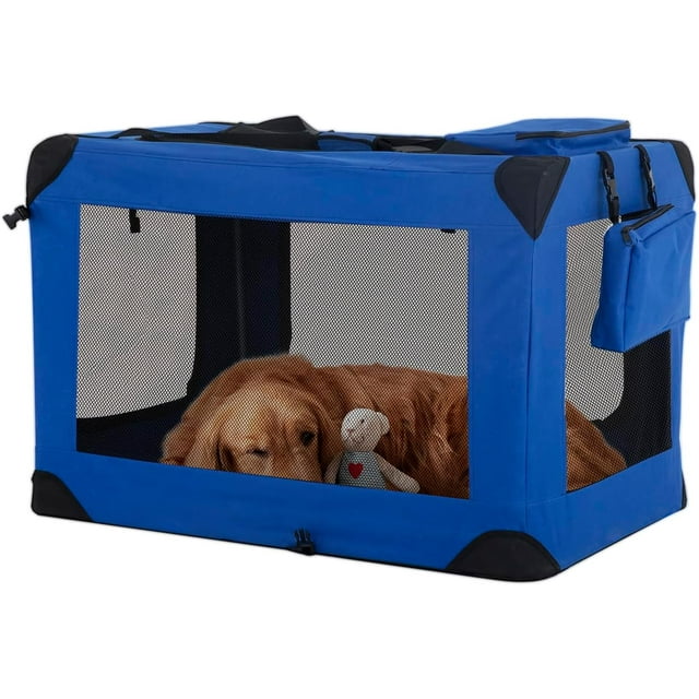 BestPet 36 inch Collapsible Dog Crate for Medium Dogs, 3-Door Portable ...