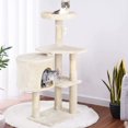 thumbnail image 1 of BestPet 36 inch Tall Cat Tree Cat Tower Cat Condo Multi-Level,Beige, 1 of 7