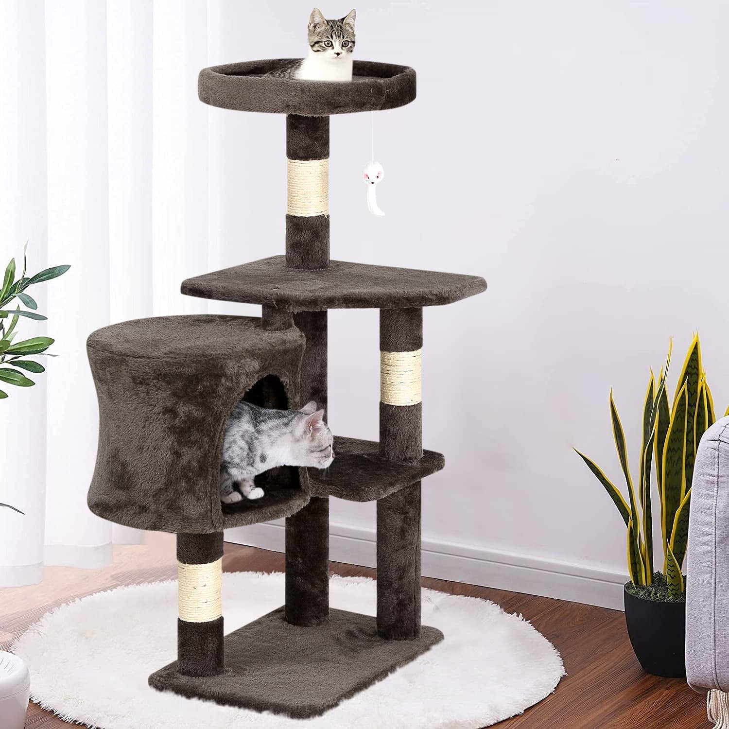 BestPet 36 inch Tall Cat Tree Cat Tower Cat Condo Multi-Level,Dark&nbsp;Gray