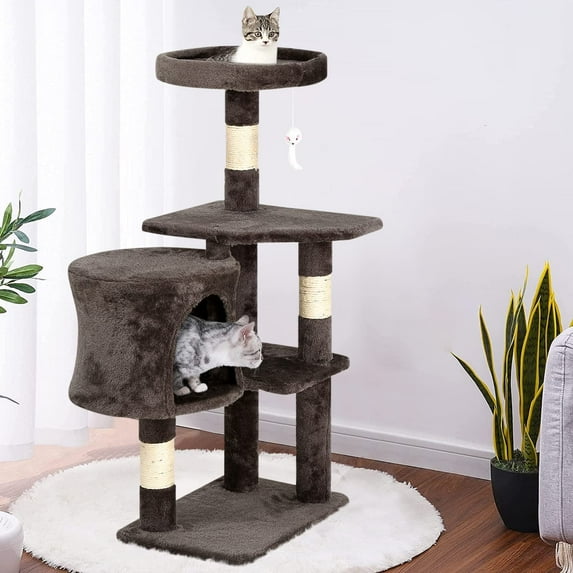 BestPet 36 inch Tall Cat Tree Cat Tower Cat Condo Multi-Level,Dark Gray