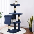 BestPet 36 inch Tall Cat Tree Cat Tower Cat Condo MultiLevel,Navy Blue