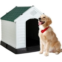 BestPet 39" Large Dog House, Plastic, Green. Suitable for Large Dogs of All Ages