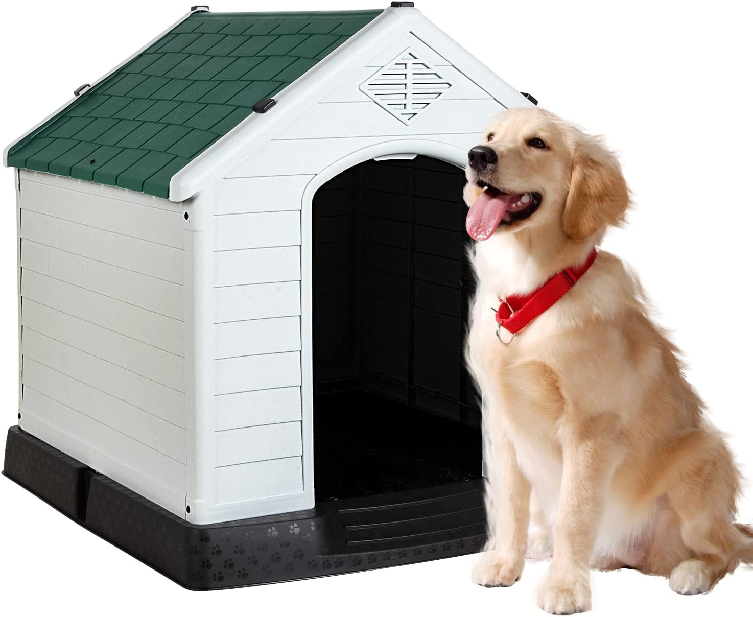 BestPet 39Inch Large Dog House Insulated Kennel Durable Plastic Dog