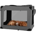 thumbnail image 1 of BestPet 42" Large Dog Crate, 3-Door Foldable, Lightweight for Indoor/Outdoor Travel, Grey, 1 of 8