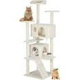 thumbnail image 1 of BestPet 62in Cat Tree Tower for Indoor Cats,Multi-Level Cat Furniture Activity Center with Cat Scratching Posts Stand House Cat Condo with Funny Toys for Kittens Pet Play House,Beige, 1 of 7
