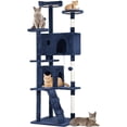 thumbnail image 1 of BestPet 70" Cat Tree, Scratch Posts, Condo, Toys, Navy Blue, 1 of 7
