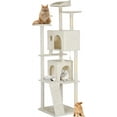 thumbnail image 1 of BestPet 81in Cat Tree Tower for Indoor Cats,Multi-Level Cat Furniture Activity Center with Cat Scratching Posts Stand House Cat Condo with Funny Toys for Kittens Pet Play House,Beige, 1 of 7