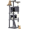 thumbnail image 1 of BestPet 81in Cat Tree Tower for Indoor Cats,Multi-Level Cat Furniture Activity Center with Cat Scratching Posts Stand House Cat Condo with Funny Toys for Kittens Pet Play House,Dark Gray, 1 of 7