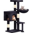 thumbnail image 1 of BestPet Cat Tree 37" Tall Cat Tower Kitten with Scratching Posts and Perches Indoor Activity Center for Cats (Dark Gray), 1 of 7