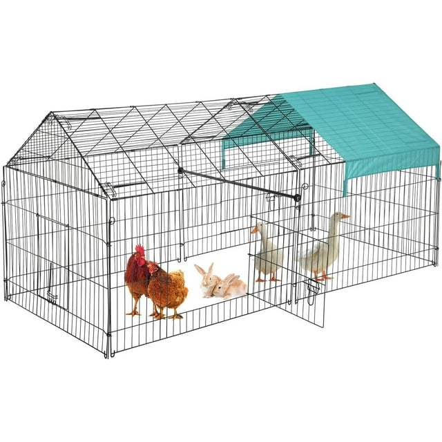 BestPet Chicken Coops Large Metal Chicken Pens Crate Rabbit Enclosure Pet Playpen