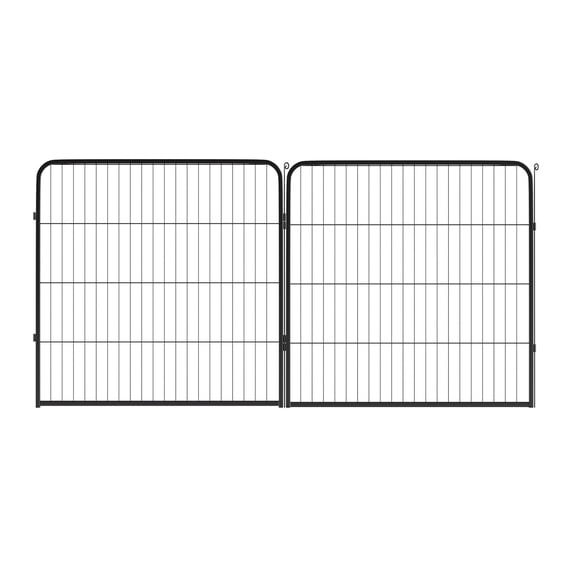 BestPet Dog Playpen Indoor 32 inch Height 2 Panels Dog Pen for Medium and Large Dogs, Exercise Pen Pet Dog Fence with Doors Pet Puppy Playpen for RV Camping Yard, Black