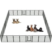 BestPet Dog Playpen Pet Dog Fence 32"Height 32 Panels Metal Dog Pen