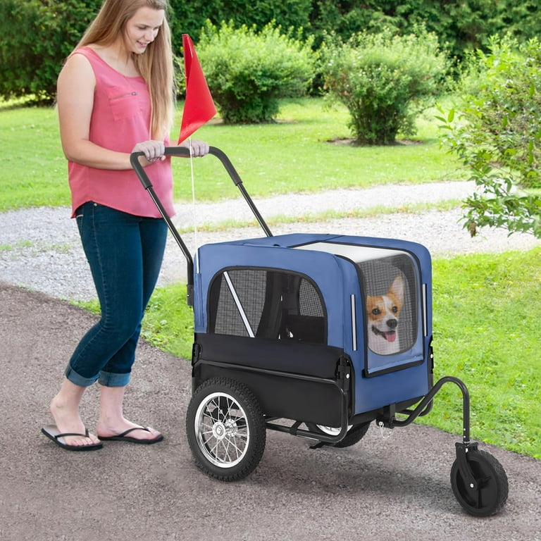 BestPet Dog Stroller 2 in 1Dog Bike Trailer Pet Stroller Bicycle