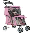 thumbnail image 1 of BestPet Dog Stroller Pet Carriers Bag Jogger Stroller for Medium Dogs Cats, Pink, 4 Wheels, 1 of 8
