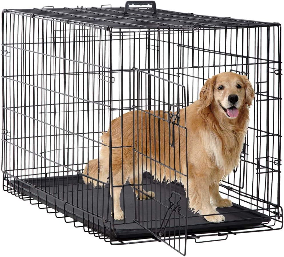 BestPet 48 inch Foldable Metal Dog Crate for Large