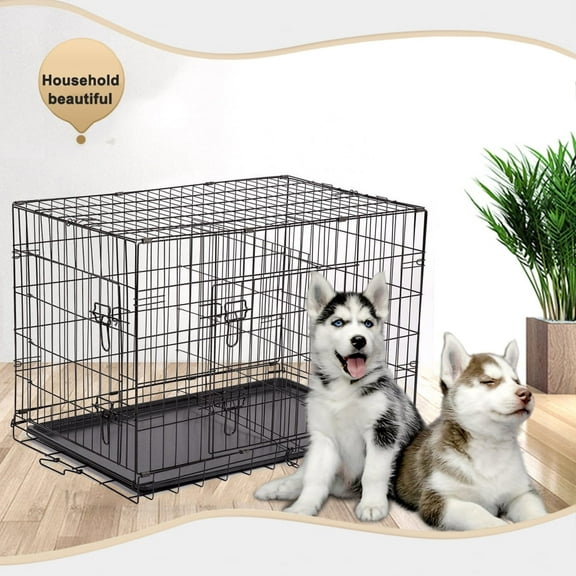 BestPet Folding Dog Crate with Divider, 24"L