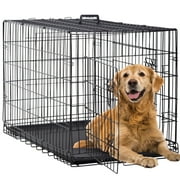BestPet Folding Dog Crate with Divider and Tray, 42L