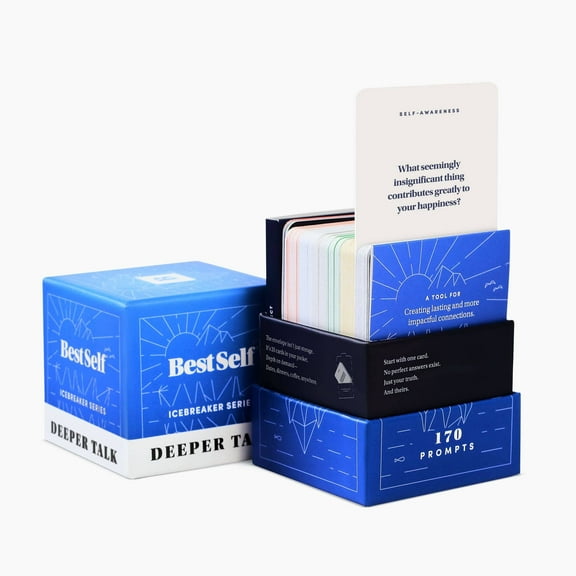 BestSelf Co. Deeper Talk Deck- Icebreaker Deeper Talk Card Game