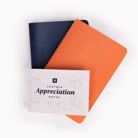 BestSelf Co. Partner Appreciation Notes - Couples Gratitude Journal for Tracking Habits (Set of 2)