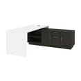 thumbnail image 1 of Bestar 115855-001732 72 in. Equinox L-Shaped Office Desk, White & Deep Gray, 1 of 13