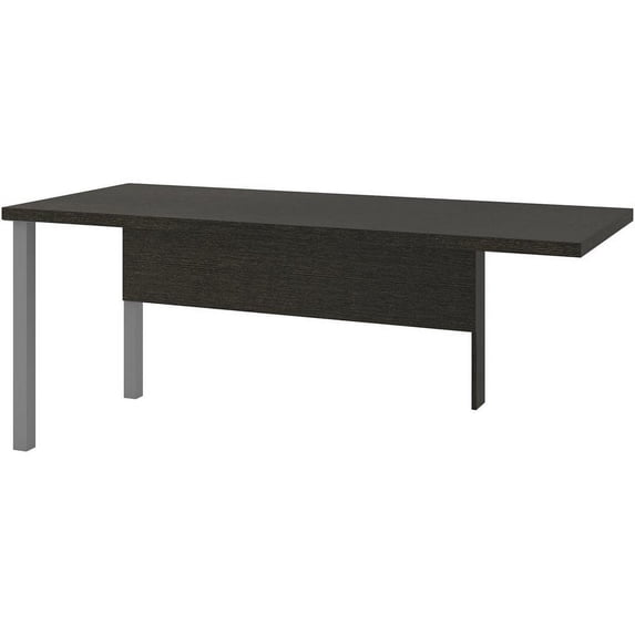 Bestar 120811-32 Pro-Linea Return Table with Metal Legs - Deep Grey - 71.10 x 29.90 x 29.50 in.