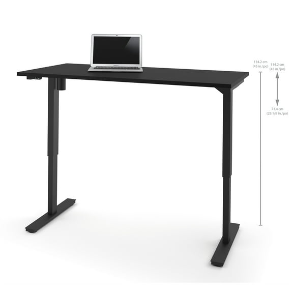 Bestar 30" x 60" Power Adjustable Standing Desk in Black
