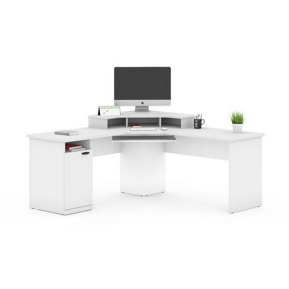 Bestar 69430-000017 Hampton 71W Corner Desk in White