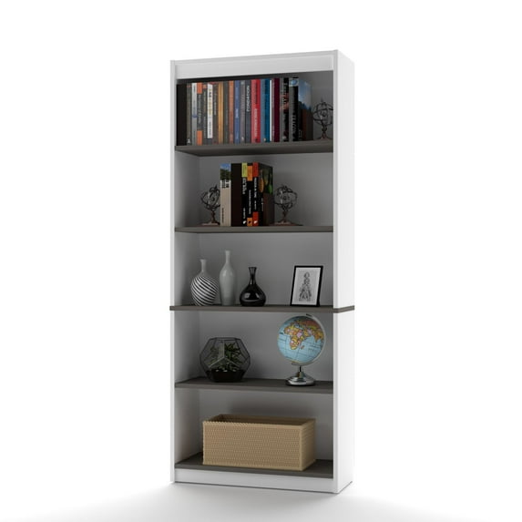 Bestar 92700-3152 Innova Bookcase, White & Antigua