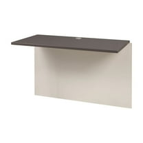 Bestar Connexion Bridge for Computer Desk Set in Sandstone and Slate