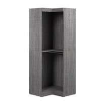 Bestar Corner storage unit in Bark Gray