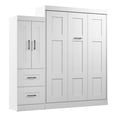 thumbnail image 1 of Bestar Edge Queen Murphy Bed with Wardrobe (90W) in White, 1 of 6