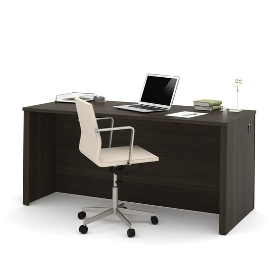 Bestar Embassy 66" Executive Desk in Dark Chocolate