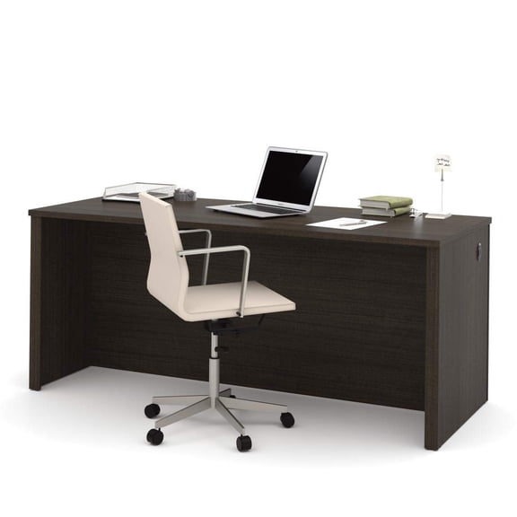 Bestar Embassy 71" Executive Desk Shell in Dark Chocolate