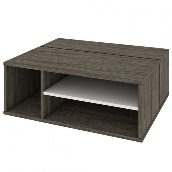 Bestar Fom Coffee Table in Walnut Gray and Sandstone