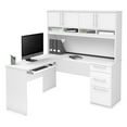 thumbnail image 1 of Bestar Innova Plus L-Shaped Desk, White, 1 of 7