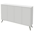 thumbnail image 1 of Bestar Krom Modern Wood Storage Console Table in White Finish, 1 of 5